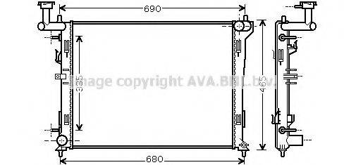 AVA QUALITY COOLING HYA2180 Радіатор, охолодження двигуна