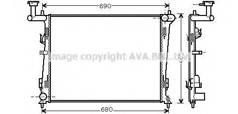 AVA QUALITY COOLING KA2097 Радіатор, охолодження двигуна