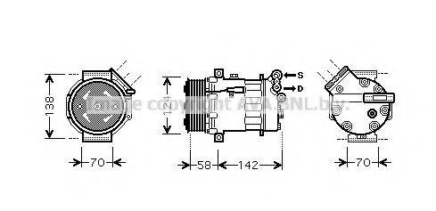 AVA QUALITY COOLING OLK448 Компресор, кондиціонер