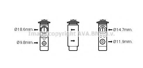 AVA QUALITY COOLING VO1172 Розширювальний клапан, кондиціонер