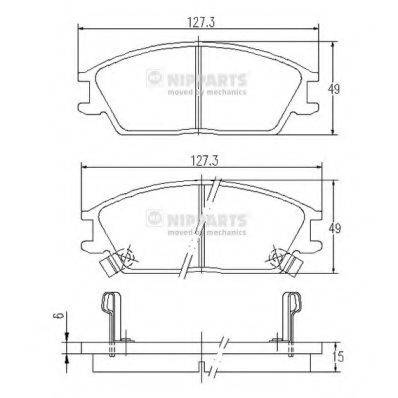 NIPPARTS J3600539 Комплект гальмівних колодок, дискове гальмо