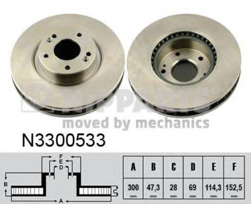 NIPPARTS N3300533 гальмівний диск