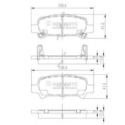 NIPPARTS J3617002 Комплект гальмівних колодок, дискове гальмо