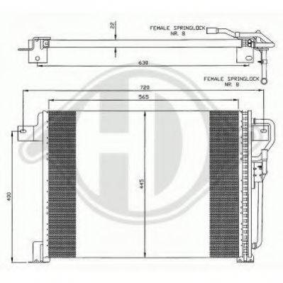 DIEDERICHS 8261100 Конденсатор, кондиціонер