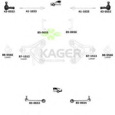 KAGER 801242 Підвіска колеса