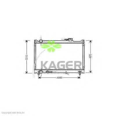 KAGER 311060 Радіатор, охолодження двигуна