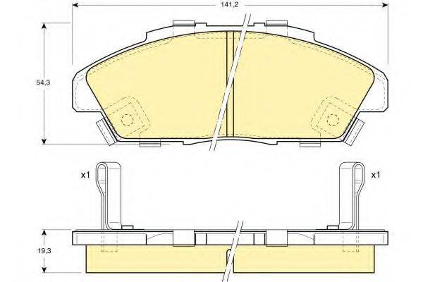 GIRLING 6109969 Комплект гальмівних колодок, дискове гальмо