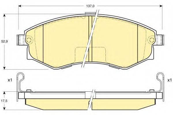 GIRLING 6132119 Комплект гальмівних колодок, дискове гальмо