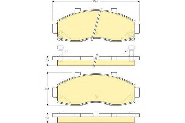 GIRLING 6132639 Комплект гальмівних колодок, дискове гальмо