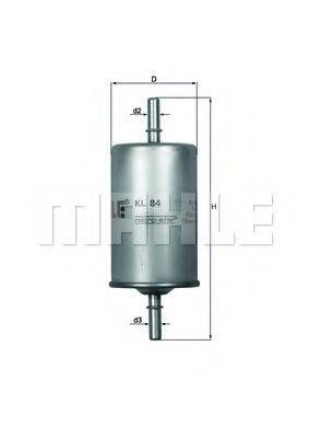 MAHLE ORIGINAL KL84 Паливний фільтр