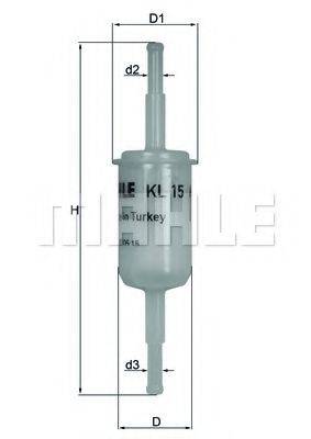 MAHLE ORIGINAL KL15OF Паливний фільтр