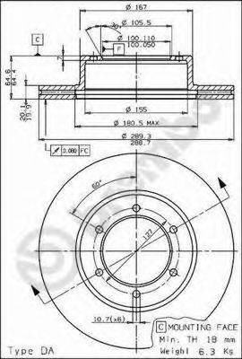 BRECO BS7969 гальмівний диск