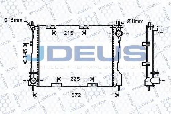 JDEUS 023M80 Радіатор, охолодження двигуна