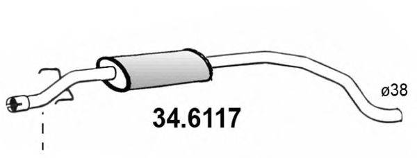 ASSO 346117 Середній глушник вихлопних газів