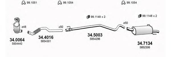 ASSO ART3513 Система випуску ОГ