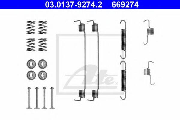ATE 03013792742 Комплектуючі, гальмівна колодка