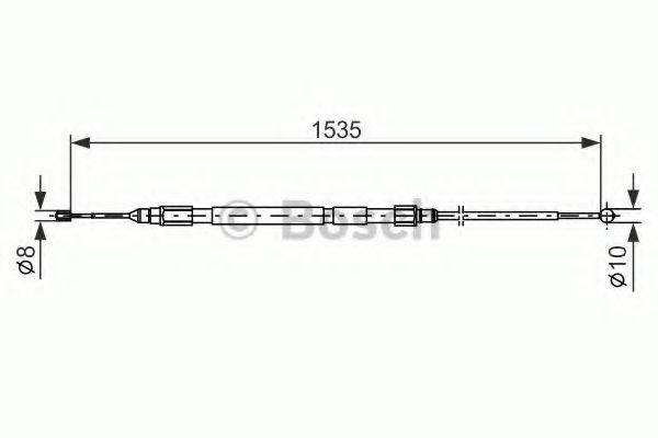 BOSCH 1987477950 Трос, стоянкова гальмівна система