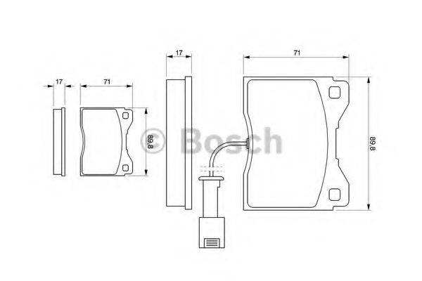 BOSCH 0986424152 Комплект гальмівних колодок, дискове гальмо