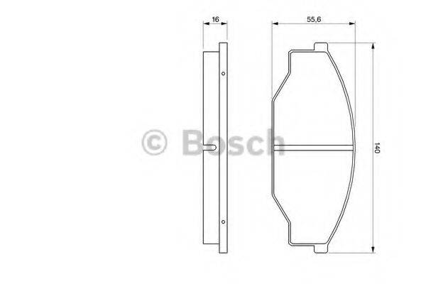 BOSCH 0986424382 Комплект гальмівних колодок, дискове гальмо