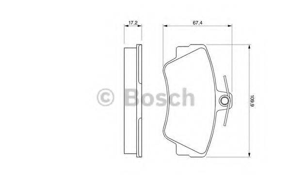 BOSCH 0986460989 Комплект гальмівних колодок, дискове гальмо