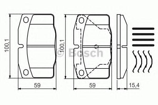 BOSCH 0986469390 Комплект гальмівних колодок, дискове гальмо