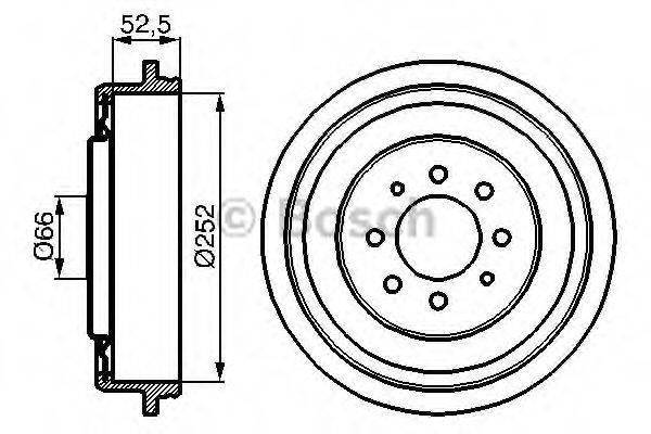 BOSCH 0986477067 Гальмівний барабан