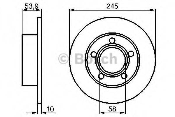 BOSCH 0986478461 гальмівний диск