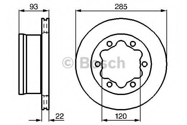 BOSCH 0986479B38 гальмівний диск