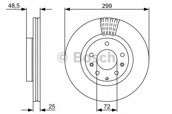 BOSCH 0986479C74 гальмівний диск