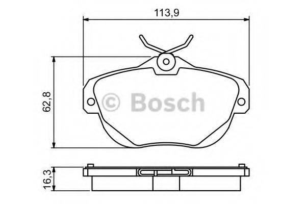 BOSCH 0986494243 Комплект гальмівних колодок, дискове гальмо