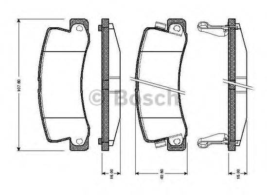 BOSCH 0986TB2110 Комплект гальмівних колодок, дискове гальмо