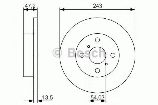 BOSCH 0986479R87 гальмівний диск