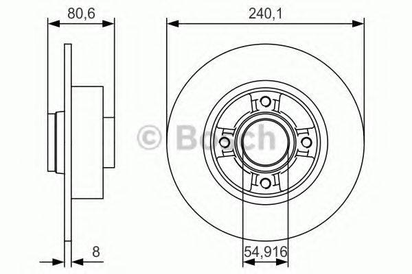 BOSCH 0986479S37 гальмівний диск
