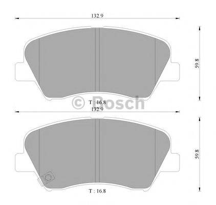 BOSCH 0986AB3106 Комплект гальмівних колодок, дискове гальмо