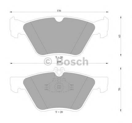 BOSCH 0986AB4992 Комплект гальмівних колодок, дискове гальмо