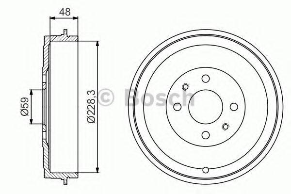 BOSCH 0986477212 Гальмівний барабан