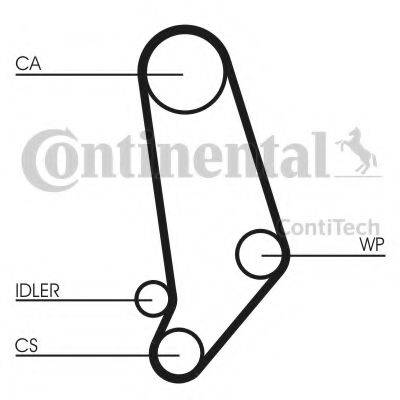 CONTITECH CT539 Ремінь ГРМ