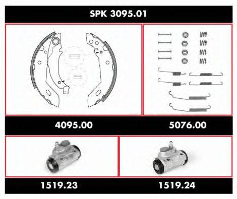 WOKING SPK309501 Комплект гальм, барабанний гальмівний механізм