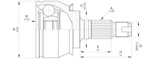 OPEN PARTS CVJ561010 Шарнірний комплект, приводний вал