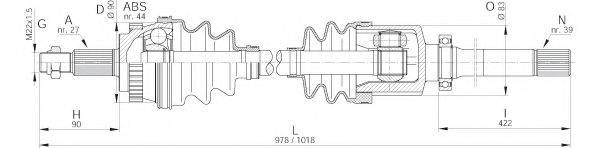 OPEN PARTS DRS610900 Приводний вал