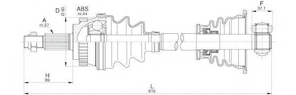 OPEN PARTS DRS621300 Приводний вал