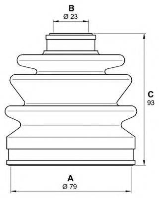 OPEN PARTS SJK703400 Комплект пильника, приводний вал