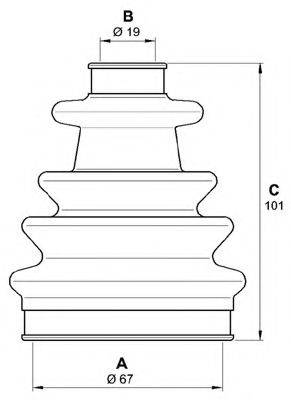 OPEN PARTS SJK713100 Комплект пильника, приводний вал