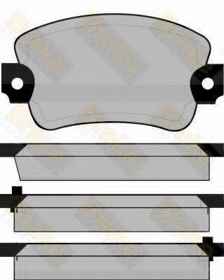 BRAKE ENGINEERING PA308 Комплект гальмівних колодок, дискове гальмо
