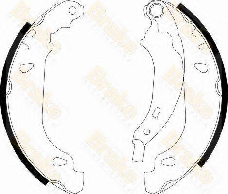 BRAKE ENGINEERING SH2548 Комплект гальмівних колодок