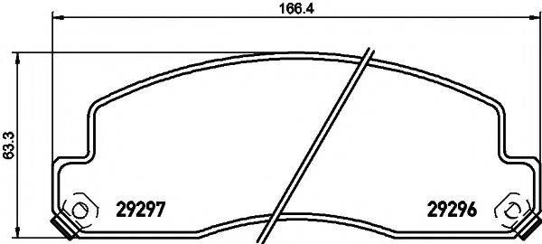 TEXTAR 2929601 Комплект гальмівних колодок, дискове гальмо
