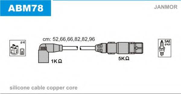 JANMOR ABM78 Комплект дротів запалювання