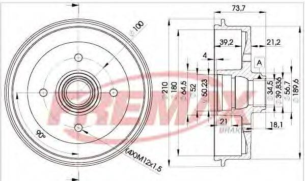 FREMAX BD1511 Гальмівний барабан