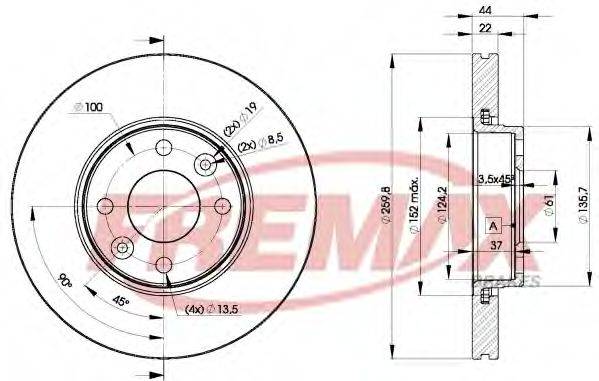 FREMAX BD7795 гальмівний диск