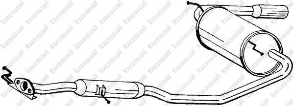 BOSAL 284567 Глушник вихлопних газів кінцевий